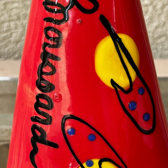 Vtg BROUSSARD Hand painted Colorful and Whimsical Bell Style Figurine 7.75” tall - Picture 6 of 11